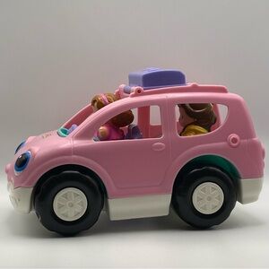2009 Musical Fisher-Price Little People Pink Car SUV Minivan Van Happy Sounds